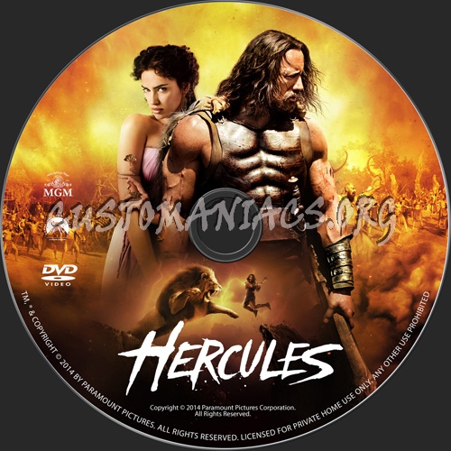 Hercules dvd label