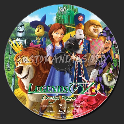 Legends Of Oz: Dorothy's Return blu-ray label