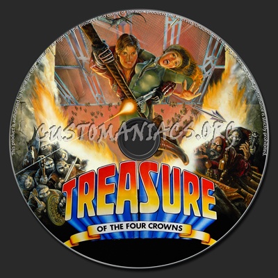 Treasure of the Four Crowns (1983) dvd label