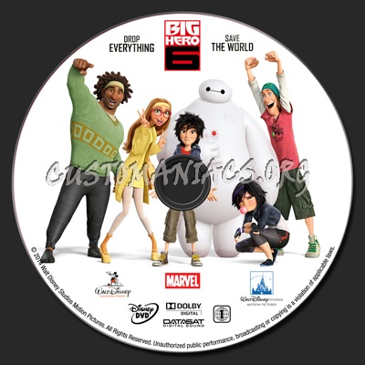 Big Hero 6 dvd label