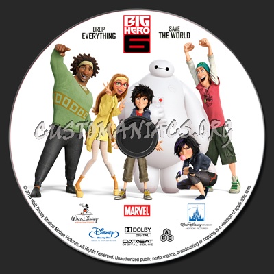 Big Hero 6 blu-ray label