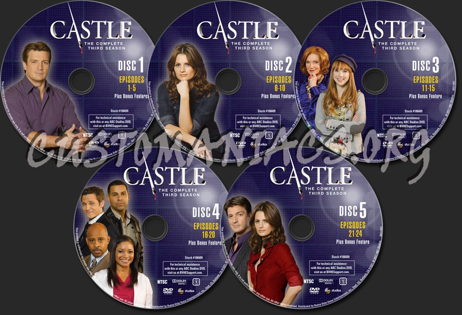 Castle Season 3 dvd label