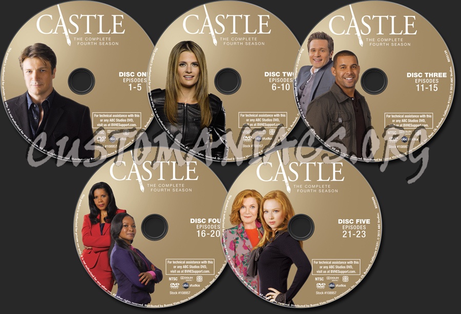 Castle Season 4 dvd label