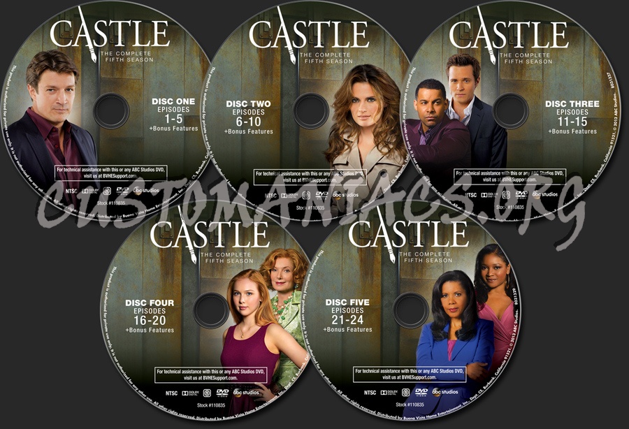 Castle Season 5 dvd label