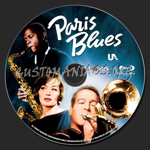 Paris Blues blu-ray label