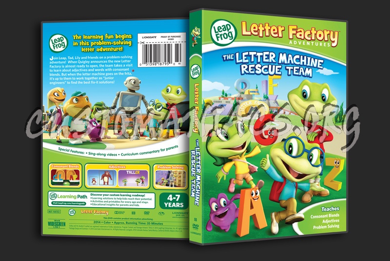 Leap Frog The Letter Machine Rescue Team dvd cover