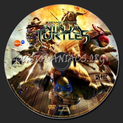 Teenage Mutant Ninja Turtles 2 dvd label