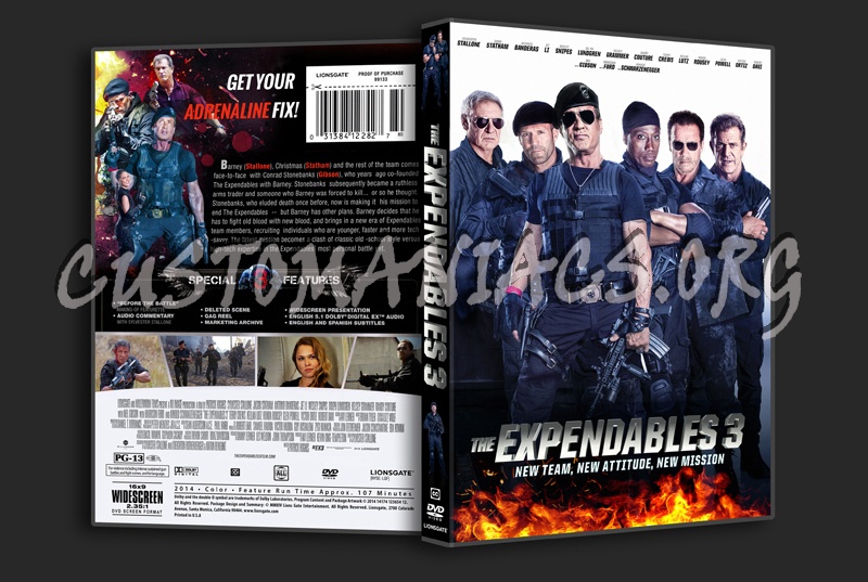 The Expendables 3 dvd cover