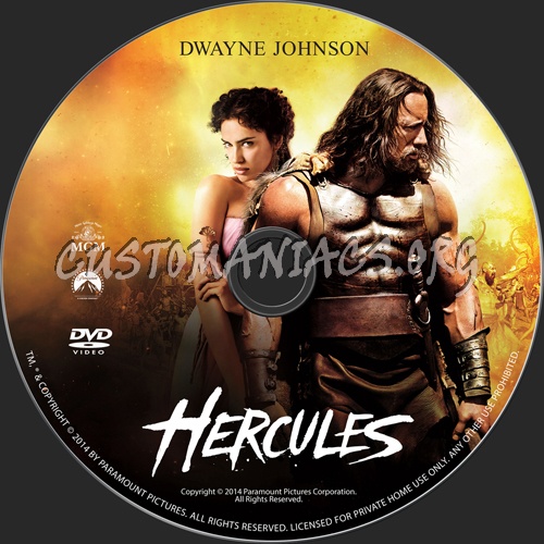 Hercules dvd label