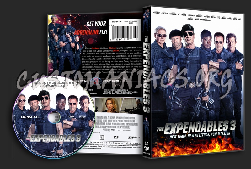 The Expendables 3 dvd cover