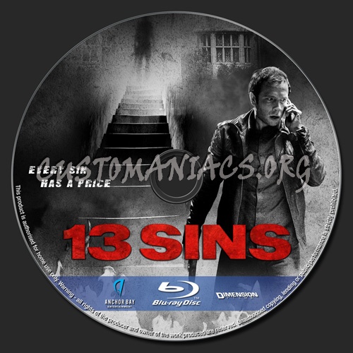 13 Sins blu-ray label