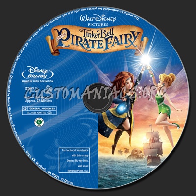 Tinker Bell And The Pirate Fairy blu-ray label