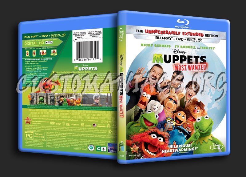 Muppets Most Wanted blu-ray cover
