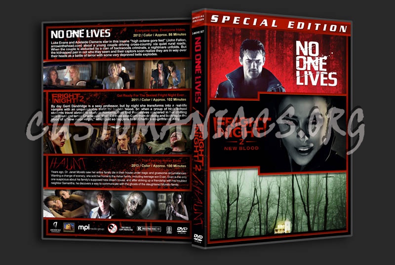 No One Lives / Fright Night 2: New Blood / Haunt Triple dvd cover