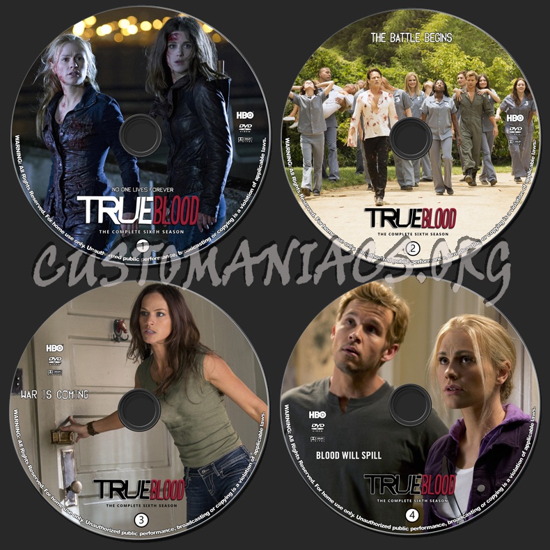 True Blood - Season 6 dvd label