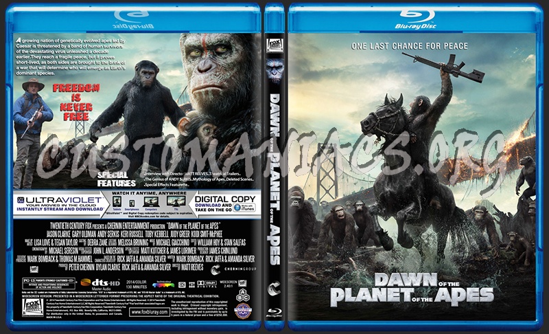 Dawn Of The Planet Of The Apes blu-ray cover