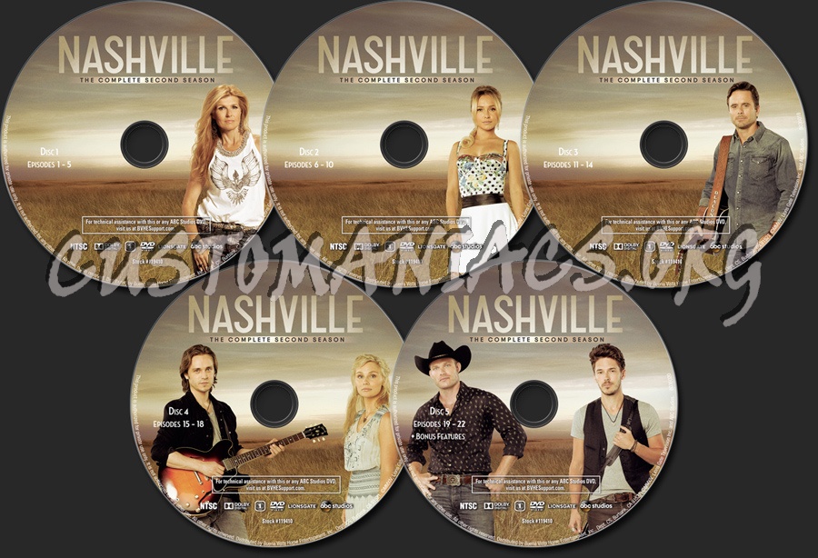 Nashville Season 2 dvd label