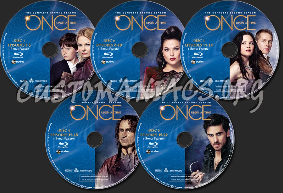 Once Upon A Time Season 2 blu-ray label