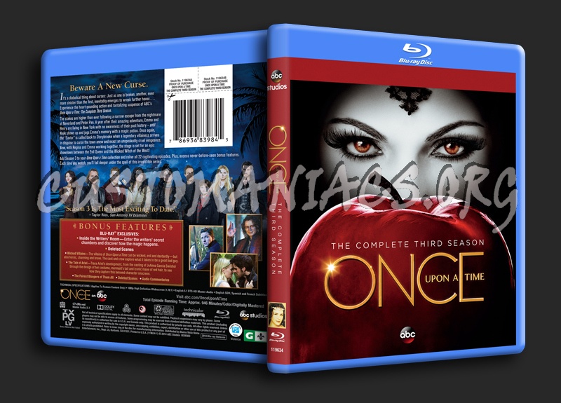 Once Upon A Time Season 3 blu-ray cover