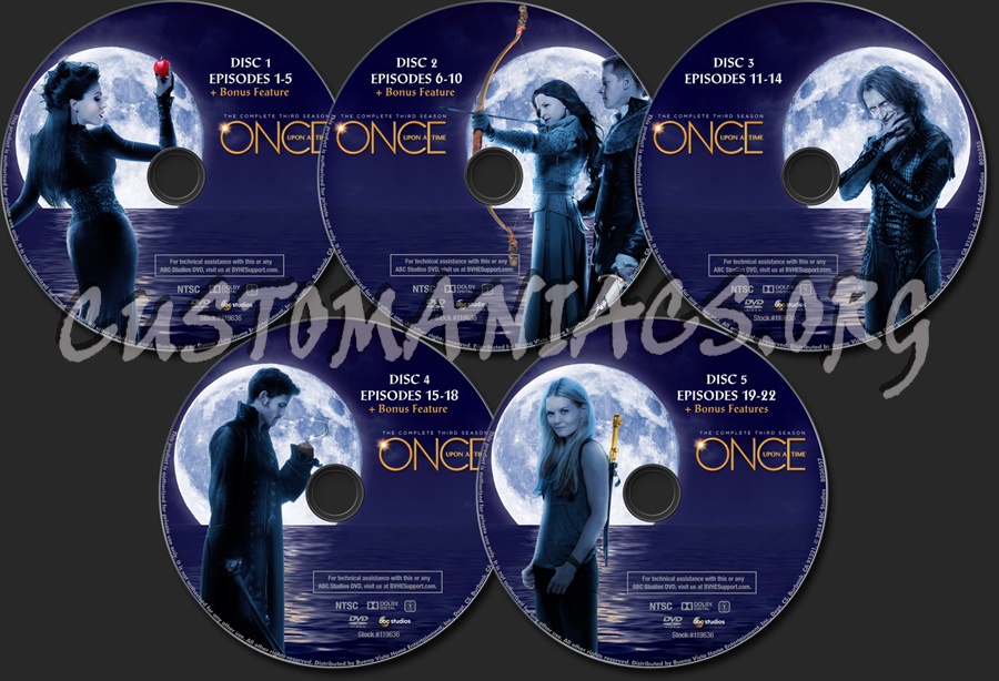 Once Upon A Time Season 3 dvd label
