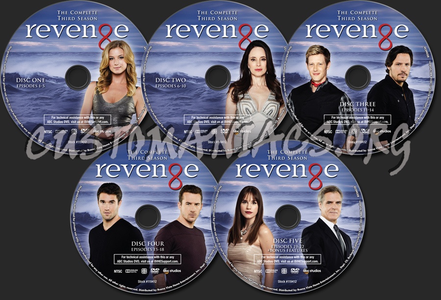 Revenge Season 3 dvd label