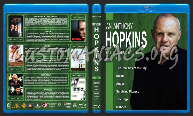 Anthony Hopkins Film Collection - Set 2 blu-ray cover