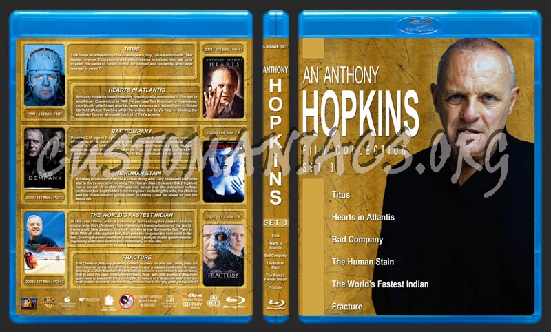 Anthony Hopkins Film Collection - Set 3 blu-ray cover