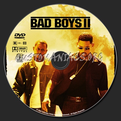 Bad Boys II dvd label