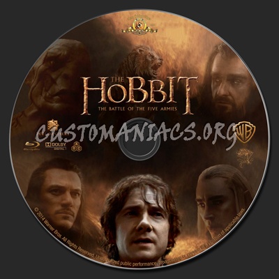 The Hobbit: The Battle of the Five Armies blu-ray label