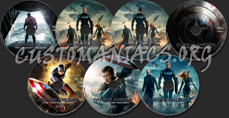 Captain America: The Winter Soldier  (3D) blu-ray label