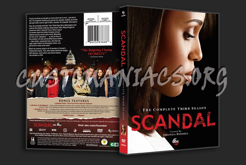 Scandal Season 3 dvd cover