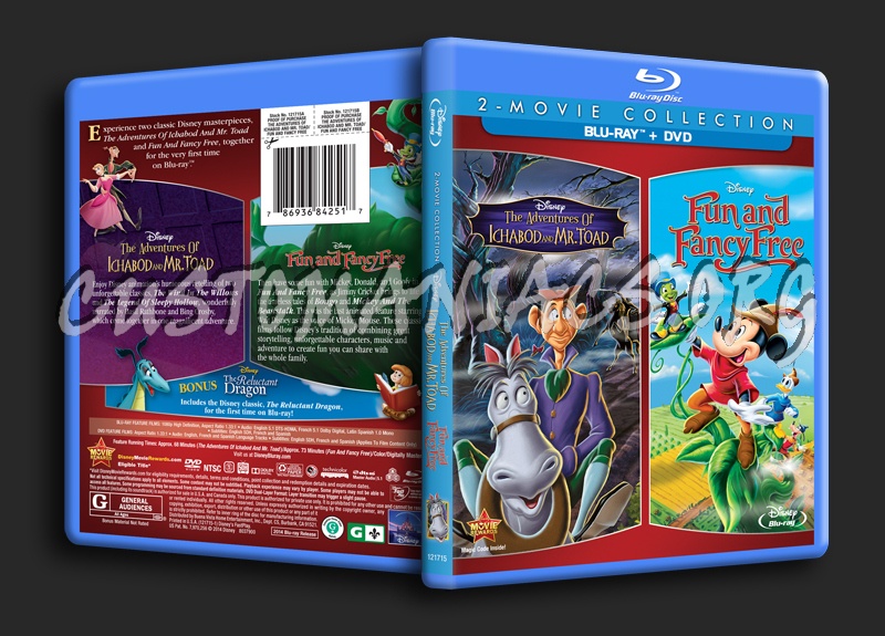 The Adventures of Ichabod and Mr Toad / Fun and Fancy Free blu-ray cover