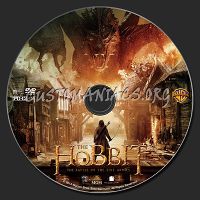 The Hobbit: The Battle Of The Five Armies dvd label