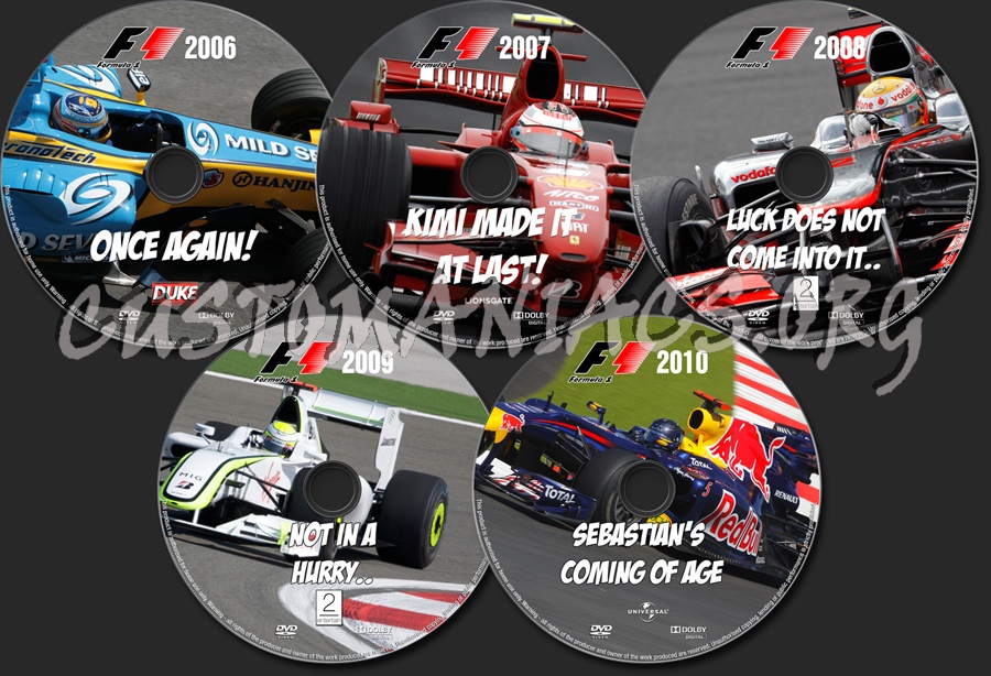 F1 2006-2010 Season Reviews dvd label