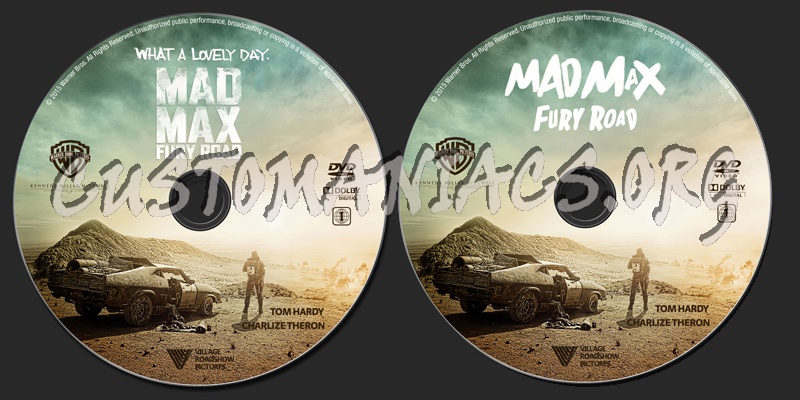Mad Max: Fury Road dvd label
