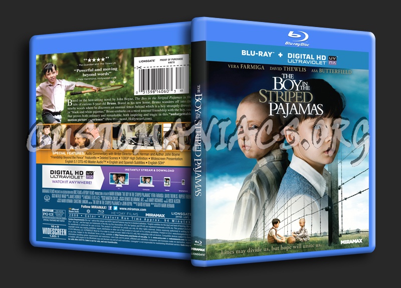 The Boy in the Striped Pajamas blu-ray cover