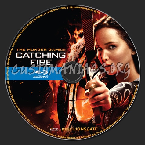 The Hunger Games Catching Fire blu-ray label