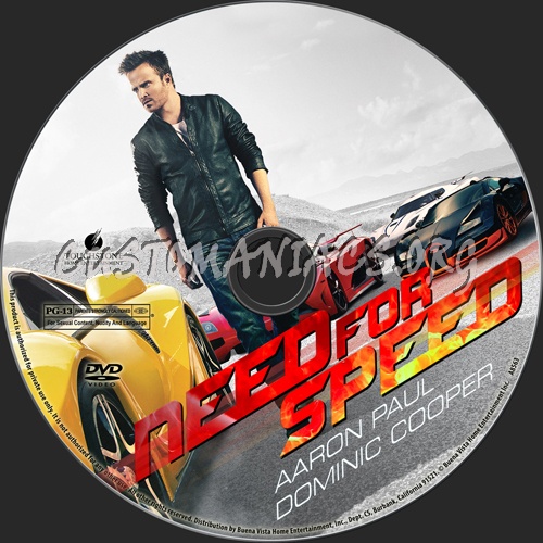Need for Speed dvd label