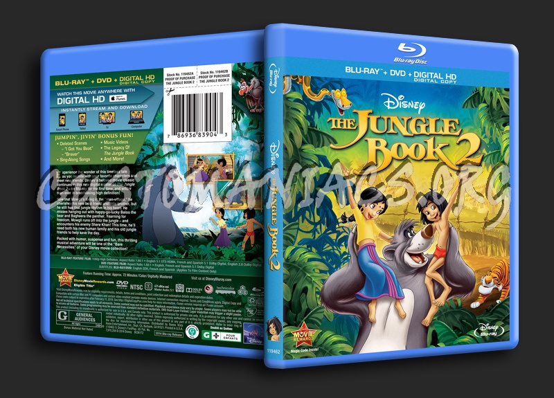 The Jungle Book 2 blu-ray cover