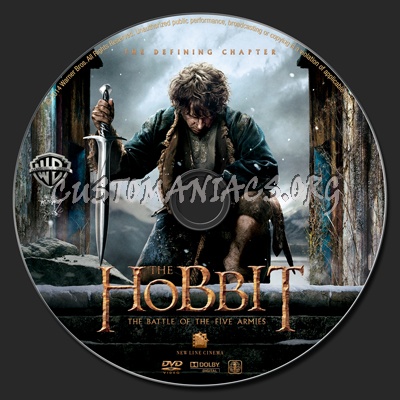 The Hobbit: The Battle of the Five Armies dvd label