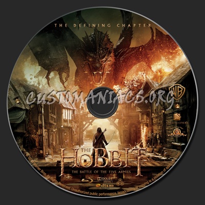 The Hobbit: The Battle of the Five Armies blu-ray label