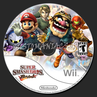 Super Smash Bro's Brawl dvd label