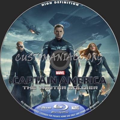 Captain America: The Winter Soldier (2D+3D) blu-ray label