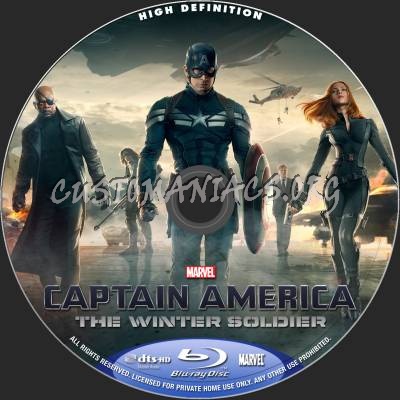 Captain America: The Winter Soldier (2D+3D) blu-ray label