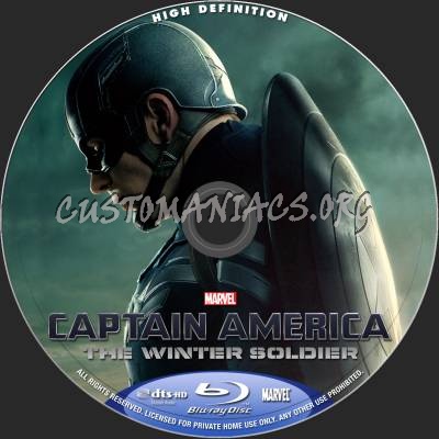 Captain America: The Winter Soldier (2D+3D) blu-ray label