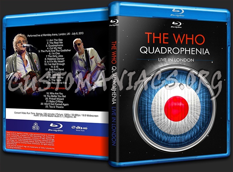 The Who Quadrophenia (Live in London 2014) blu-ray cover
