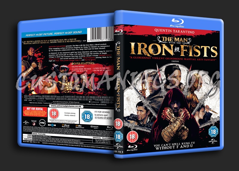 The Man With the Iron Fists blu-ray cover