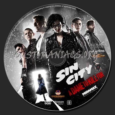 Sin City: A Dame to Kill For dvd label