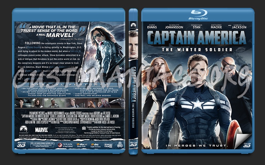 Captain America The Winter Soldier blu-ray cover