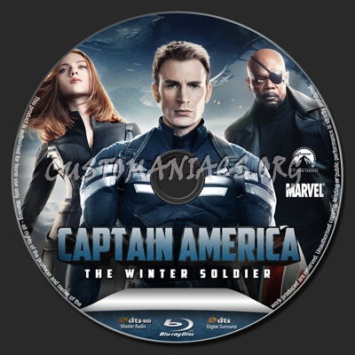 Captain America The Winter Soldier blu-ray label